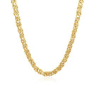 14k Yellow Gold Fancy Byzantine Chain Necklace-2