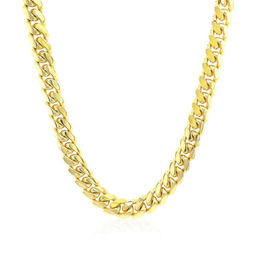 6.0mm 14k Yellow Gold Classic Miami Cuban Solid Chain - 0