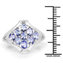 1.53 Carat Genuine Tanzanite .925 Sterling Silver Ring-3