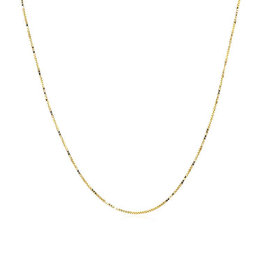 14k Yellow Gold Classic Box Chain 0.6mm - 0