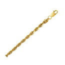 10K Yellow Gold Hollow Diamond Cut Rope Chain (5.00 mm)-1
