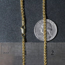 14k Yellow Gold 2.8mm Light Weight Wheat Chain-5