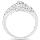 1.15 Carat Genuine White Diamond .925 Sterling Silver Ring-2
