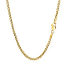 14k Yellow Gold Solid Round Box Chain 2.5 mm-3