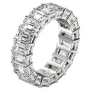 Emerald Cut Lab Grown Diamond Eternity Ring in 14k White Gold (7 cttw FG/VS2)-4