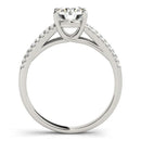 14k White Gold Split Shank Round Diamond Engagement Ring (1 1/8 cttw)-4