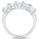 3.60 Carat Genuine  Blue Topaz .925 Sterling Silver Ring-2