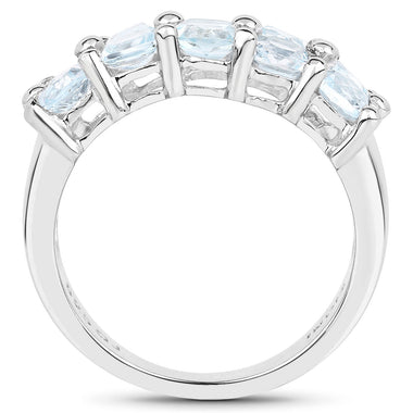 3.60 Carat Genuine  Blue Topaz .925 Sterling Silver Ring - 0