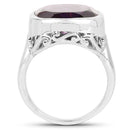 9.00 Carat Genuine Amethyst .925 Sterling Silver Ring-2