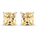3.06 Carat Genuine Citrine .925 Sterling Silver Earrings-1