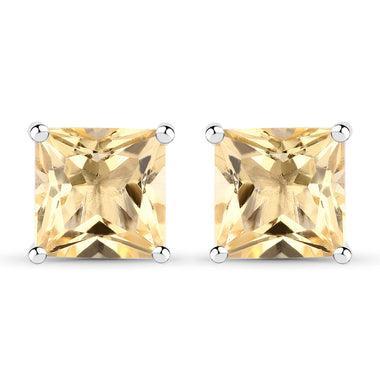 3.06 Carat Genuine Citrine .925 Sterling Silver Earrings
