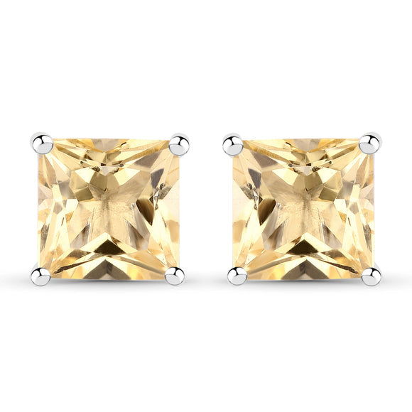 3.06 Carat Genuine Citrine .925 Sterling Silver Earrings