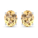 5.00 Carat Genuine Citrine .925 Sterling Silver Earrings-1