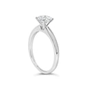 14K White Gold 1.0 Cttw Round Lab Grown Diamond 4 Prong Solitaire Engagement Ring (F-G Color, VS2-SI1 Clarity) - Ring Size 7-4