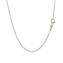 14k White Gold Round Cable Link Chain 1.5mm-3