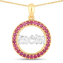 0.64 Carat Genuine Ruby .925 Sterling Silver Pendant-1