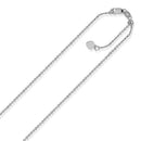 14k White Gold Singapore Style Adjustable Chain (1.1 mm)-3