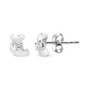 10K White Gold 1/10 Cttw Round Brilliant-Cut Diamond Espira Swirls Solitaire Push Back Stud Earrings (I-J Color, I1-I2 Clarity)-4
