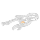 Two Tone .925 Sterling Silver 1/6 cttw Diamond Symbol Key Pendant Necklace (H-I, I1-I2)-3