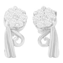 14K White Gold 1/2 cttw Round Cut Diamond Earrings (H-I, I1-I2)-1