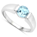 1.05 Carat Genuine Blue Topaz .925 Sterling Silver Ring-3
