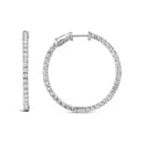 14K White Gold 1 3/4 Cttw Lab Grown Diamond Inside Out Hoop Earrings (G-H Color, VS2-SI1 Clarity)-1