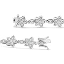 14K White Gold 1 1/5 Cttw Round Diamond Flower Blossom Link Bracelet (H-I Color, SI1-SI2 Clarity) - Size 7"-4