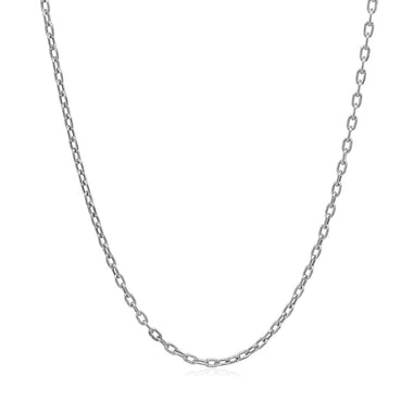 Double Extendable Cable Chain in 14k White Gold (1.9mm) - 0