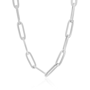 14K White Gold Wide Paperclip Chain (6.1mm) - 0