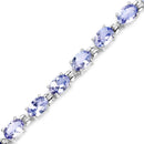9.68 Carat Genuine Tanzanite .925 Sterling Silver Bracelet-4