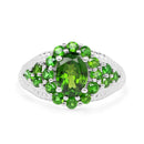 2.28 Carat Genuine Chrome Diopside .925 Sterling Silver Ring-3
