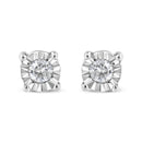 10K Yellow Gold Plated .925 Sterling Silver 1/10 Cttw Round Brilliant-Cut Diamond Miracle-Set Stud Earrings (J-K Color, I3 Clarity)-1