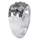 0.62 Carat Genuine Blue Diamond .925 Sterling Silver Ring-2