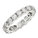 Round Cut Lab Grown Diamond Eternity Ring in 14k White Gold (2 cttw FG/VS2)-1
