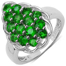 1.71 Carat Genuine Chrome Diopside .925 Sterling Silver Ring-1