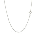 14k White Gold Classic Box Chain 0.45mm-3