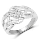 0.62 Carat Genuine White Diamond .925 Sterling Silver Ring-1