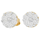 14K Yellow Gold 3/4 cttw Round Cut Diamond Stud Earring (I-J, SI2-I1)-1