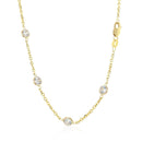 14k Yellow Gold CZ By the Yard Long Links-3