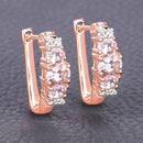 1.32 Carat Genuine Morganite and White Topaz .925 Sterling Silver Earrings-4