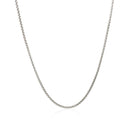 14k White Gold Round Box Chain 1.35 mm-2