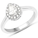 14K White Gold 0.64 Carat Genuine White Diamond Ring-1