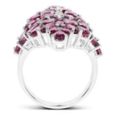 7.52 Carat Genuine Rhodolite .925 Sterling Silver Ring-2