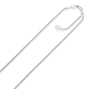 14k White Gold Adjustable Popcorn Chain 1.3mm-4