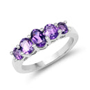 1.43 Carat Genuine Amethyst .925 Sterling Silver Ring-1