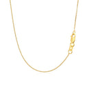 14k Yellow Gold Polished Moon Necklace with Diamond-4