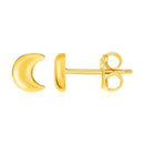 14k Yellow Gold Post Earrings with Moons-1