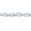 8.80 Carat Genuine Aquamarine .925 Sterling Silver Bracelet-3