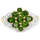 1.26 Carat Genuine Chrome Diopside .925 Sterling Silver Ring-3