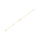 14k Yellow Gold MOP Evil Eye Bracelet (1.00 mm)-1